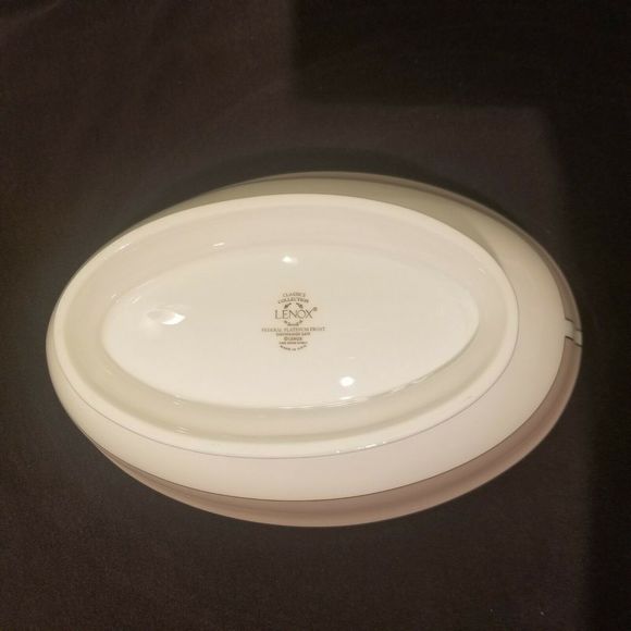 Lenox FEDERAL PLATINUM FROST 9 1/2" Oval Vegetable Bowl 4113959 - Picture 6 of 7